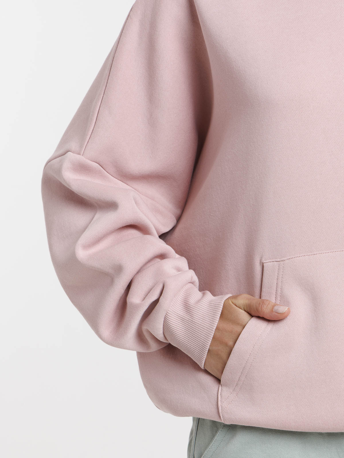 Sweat capuche basique quartz rose femme