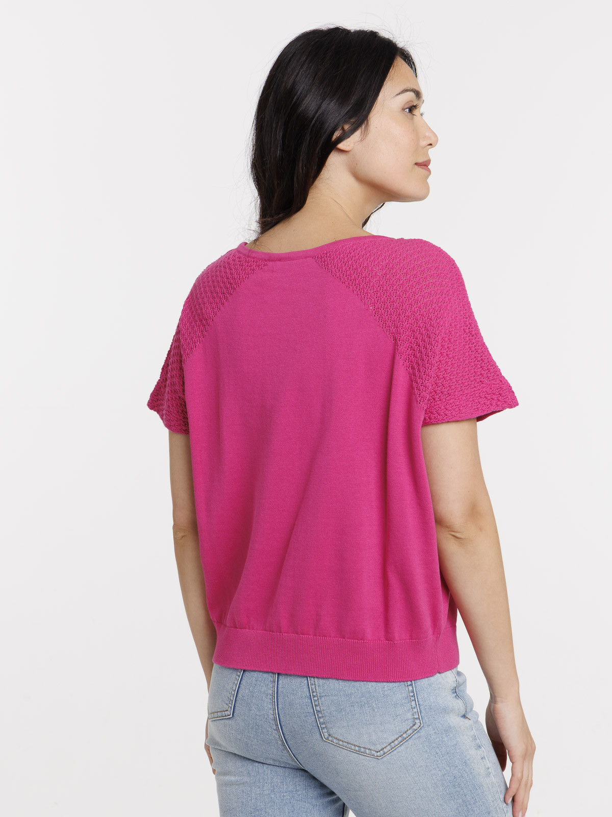 Pull manches courtes femme