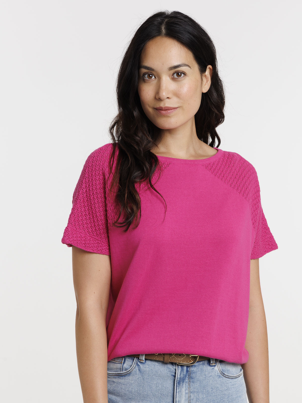 Pull manches courtes femme