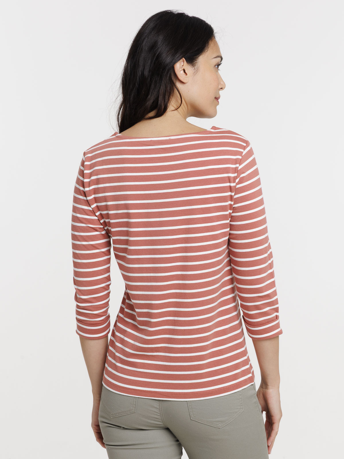 T-shirt rosewood rayé écru femme T-shirt rosewood rayé écru femme