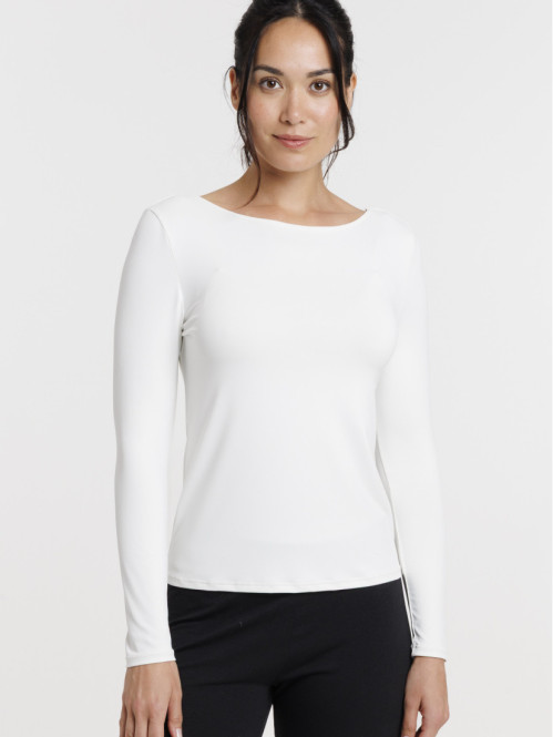 T-shirt écru manches...