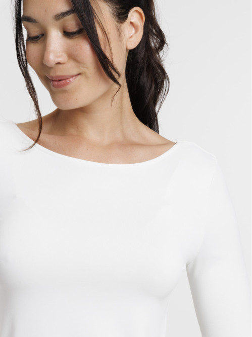 T-shirt écru manches...