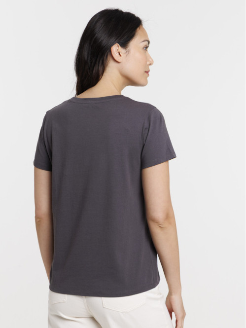 T-shirt message asphalte femme