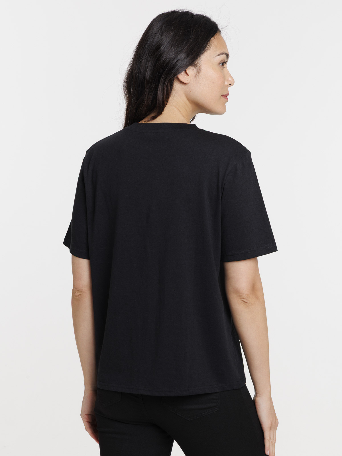 T-shirt col rond oversized noir femme T-shirt col rond oversized noir femme