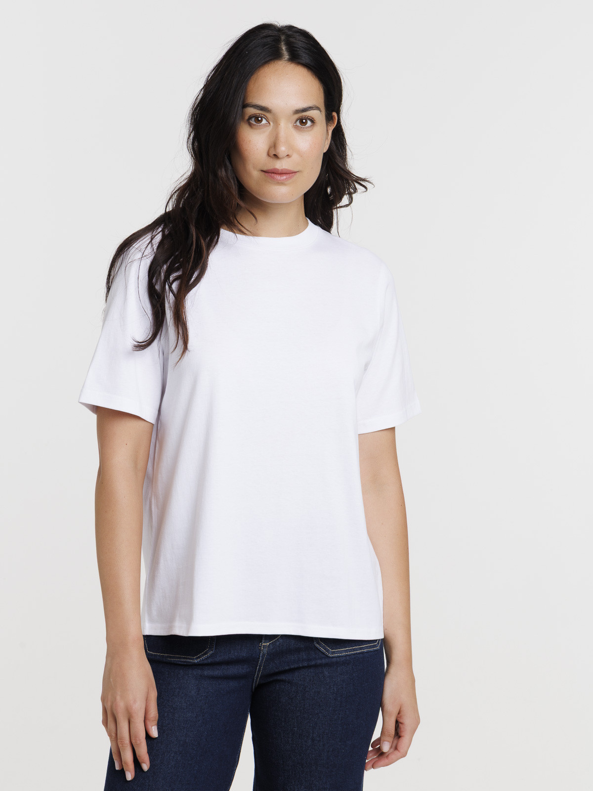T-shirt col rond oversized blanc femme T-shirt col rond oversized blanc femme
