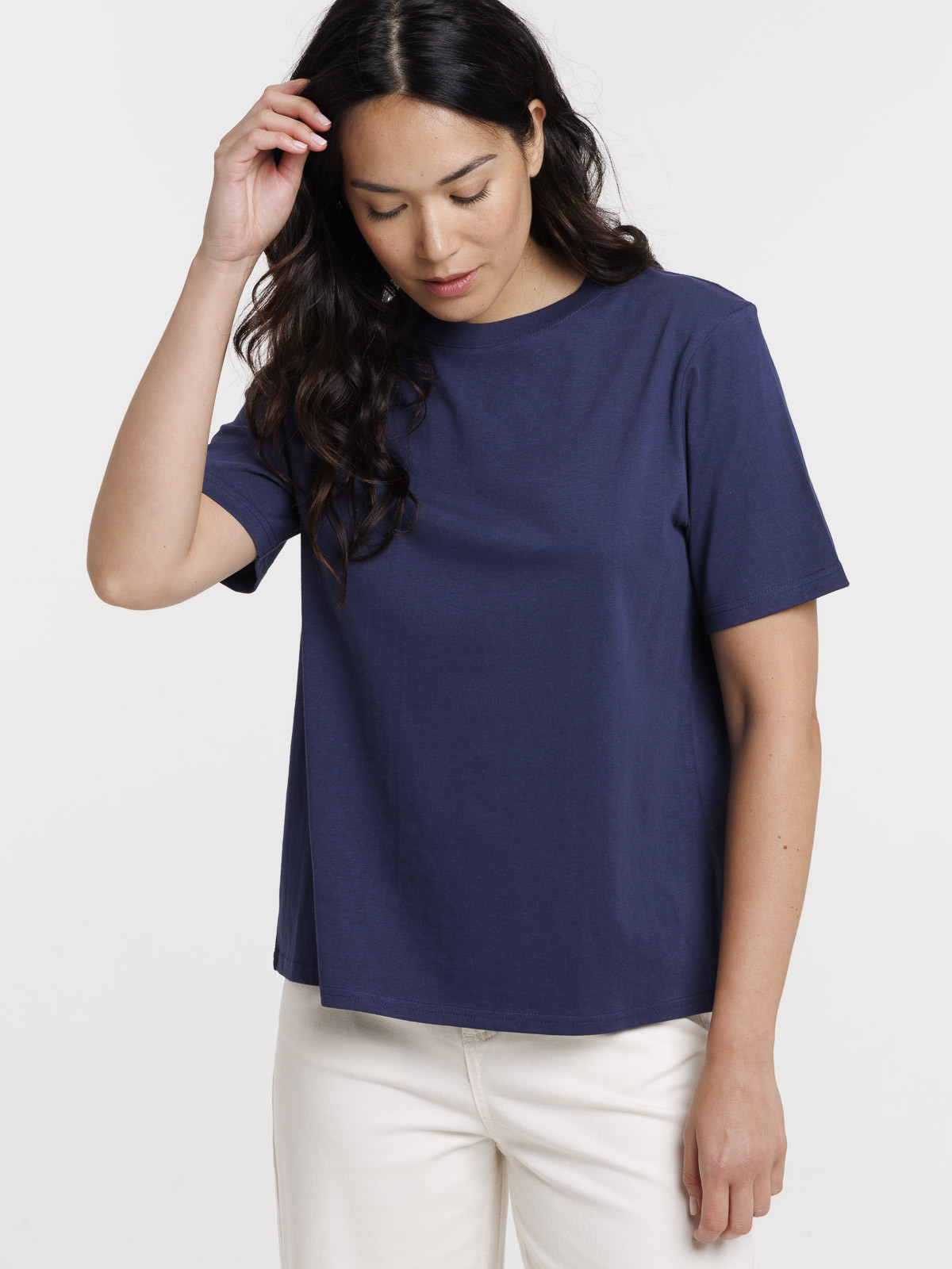 T-shirt col rond oversized femme