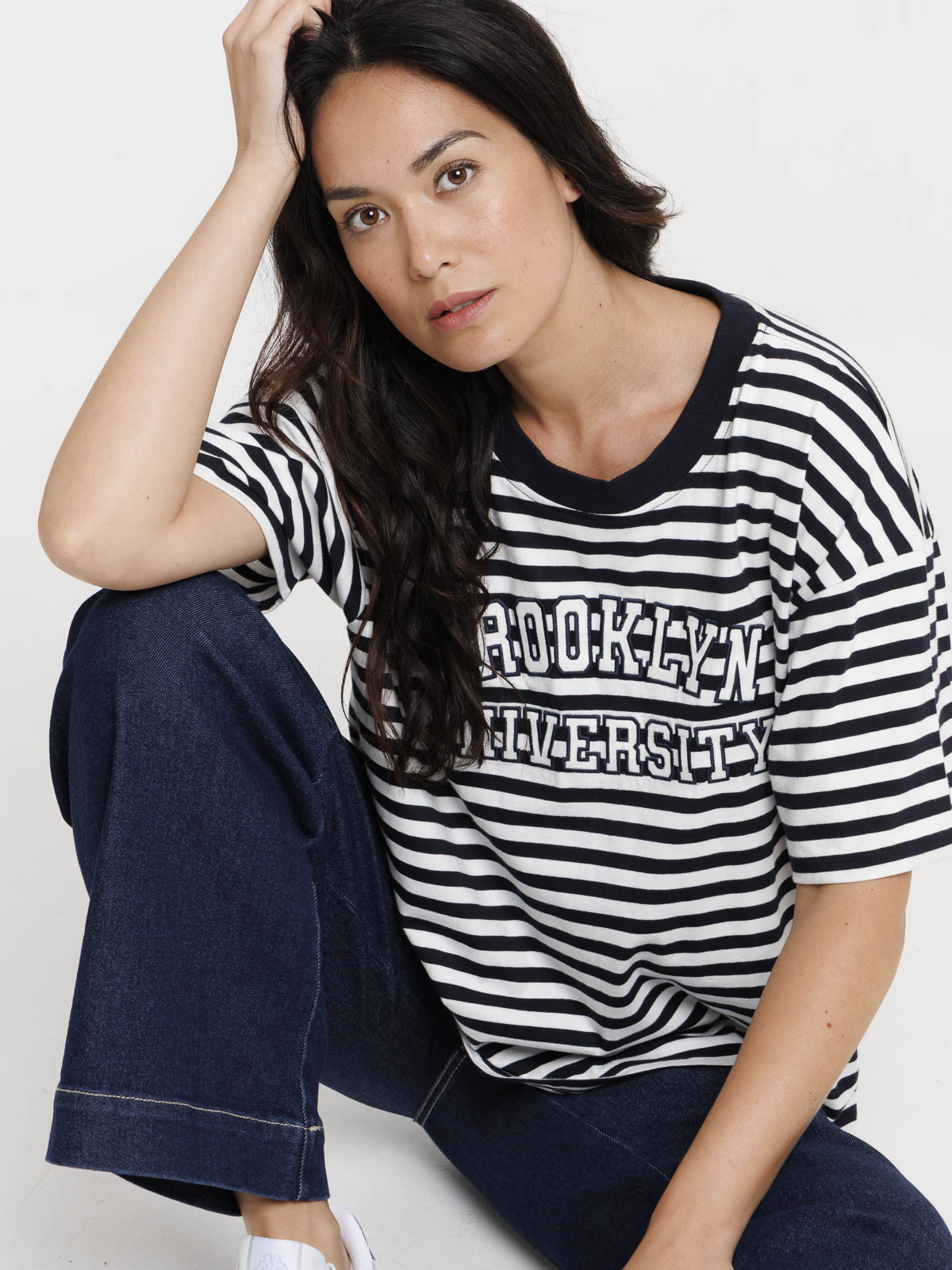 T-shirt rayé Brooklyn femme