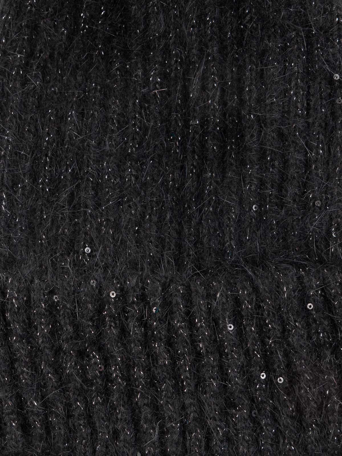 Bonnet pompon noir fille