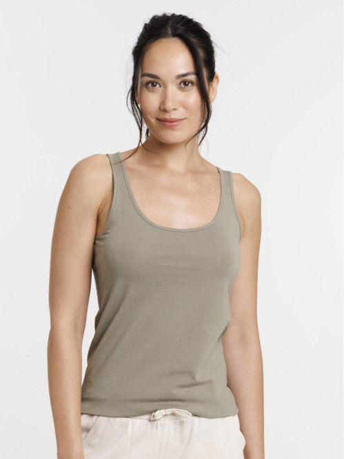 Débardeur basique tilleul femme