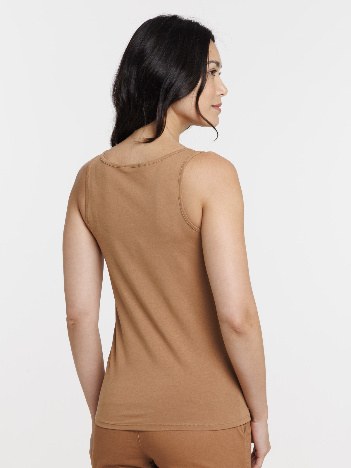 Débardeur basique camel foncé femme Débardeur basique camel foncé femme