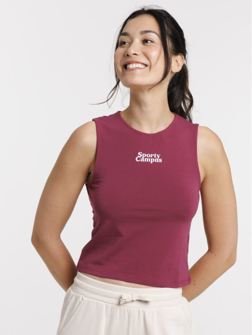 Débardeur imprimé campus femme