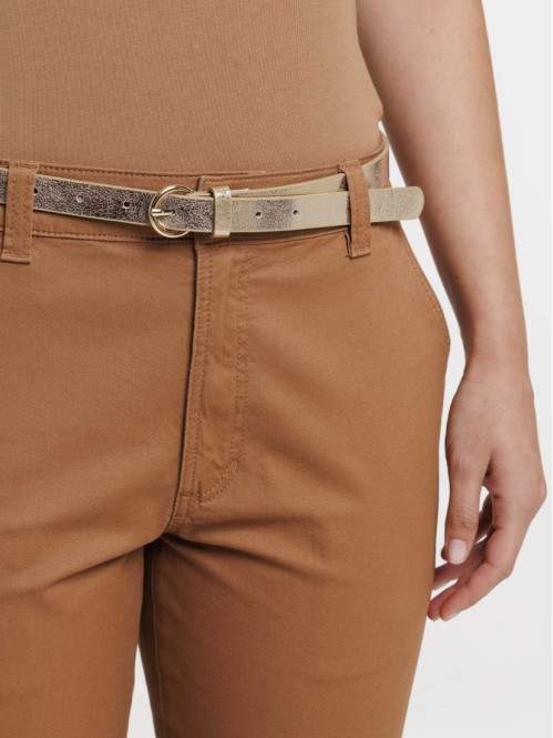 Pantalon chino camel foncé...