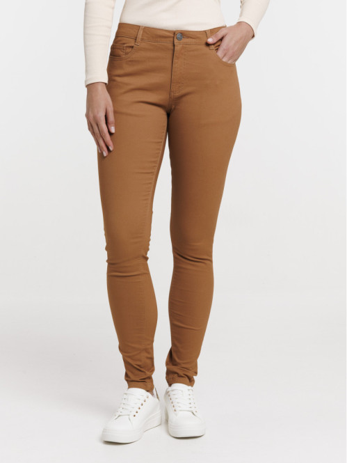 Pantalon skinny camel foncé...