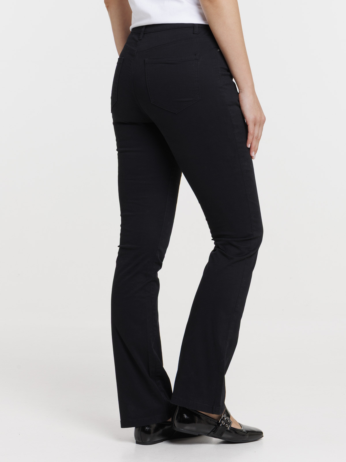 Pantalon bootcut noir femme