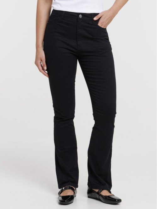 Pantalon bootcut noir femme