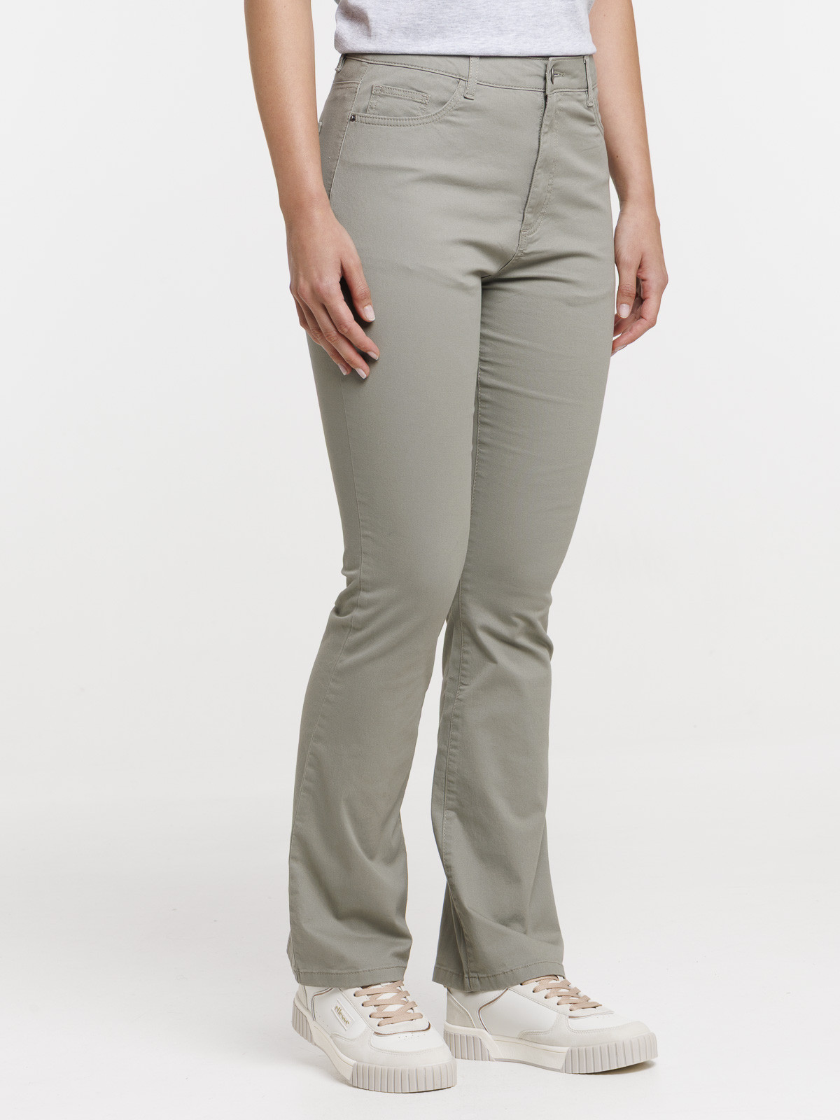 Pantalon bootcut tilleul femme