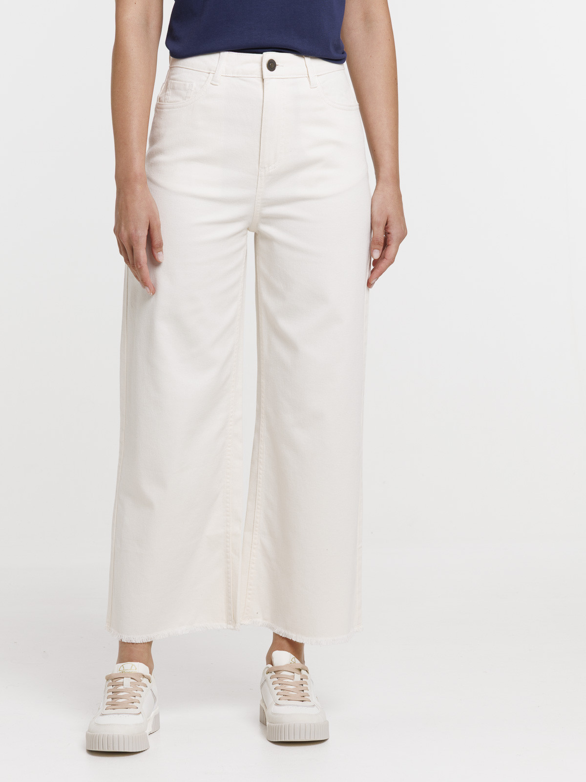 Pantalon large coquille femme