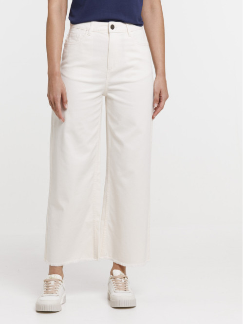 Pantalon large coquille femme