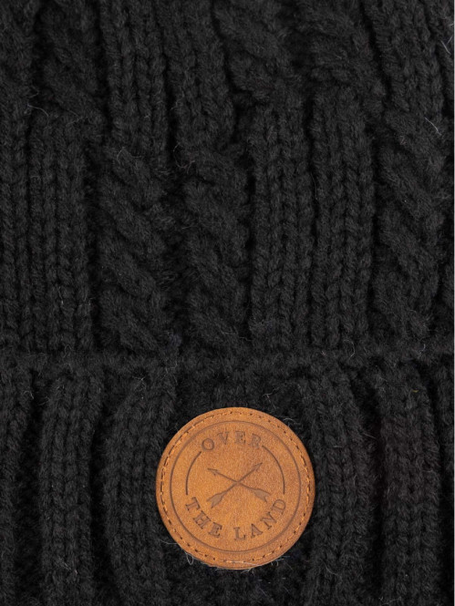 Bonnet torsadé et pompon femme Bonnet torsadé et pompon femme