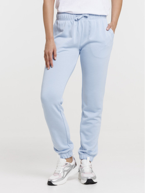 Pantalon jogging basique bleu pâle femme