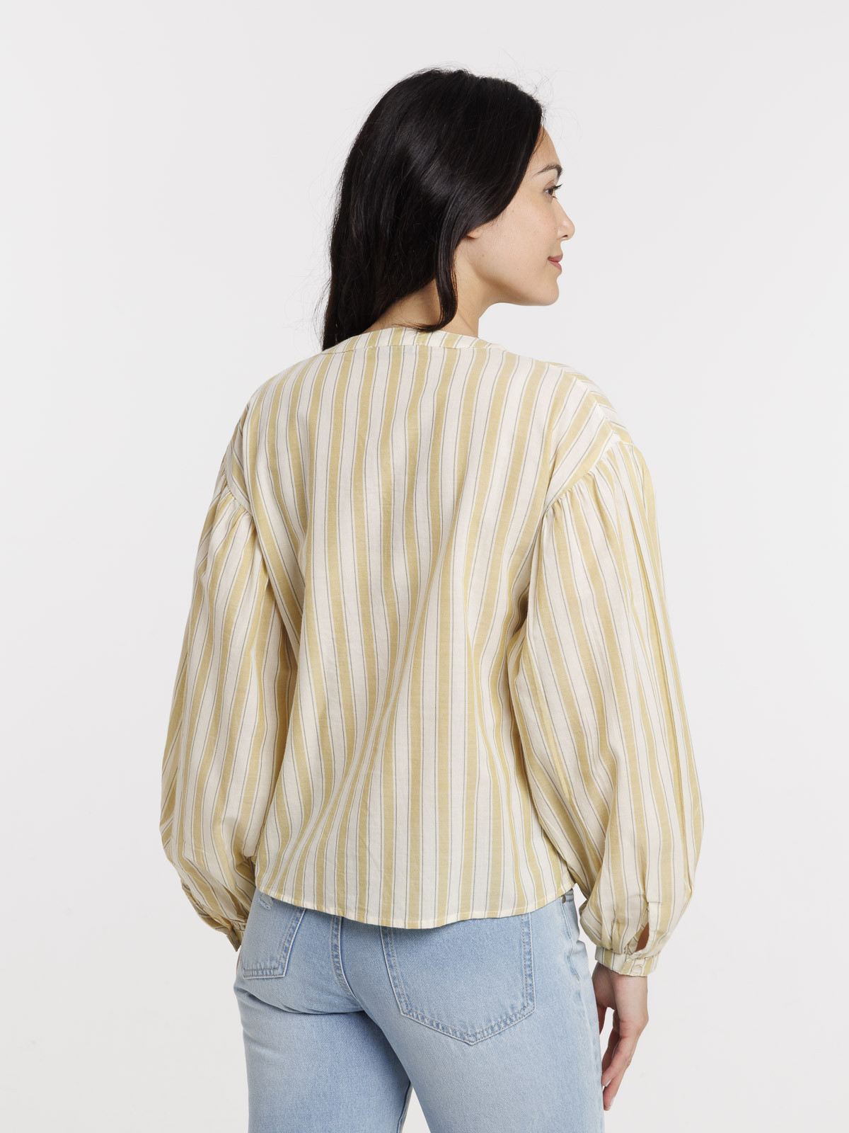 Chemise manches longues rayée femme