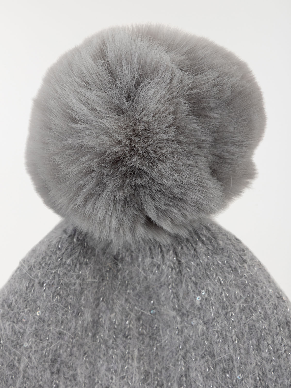 Bonnet gris chiné femme