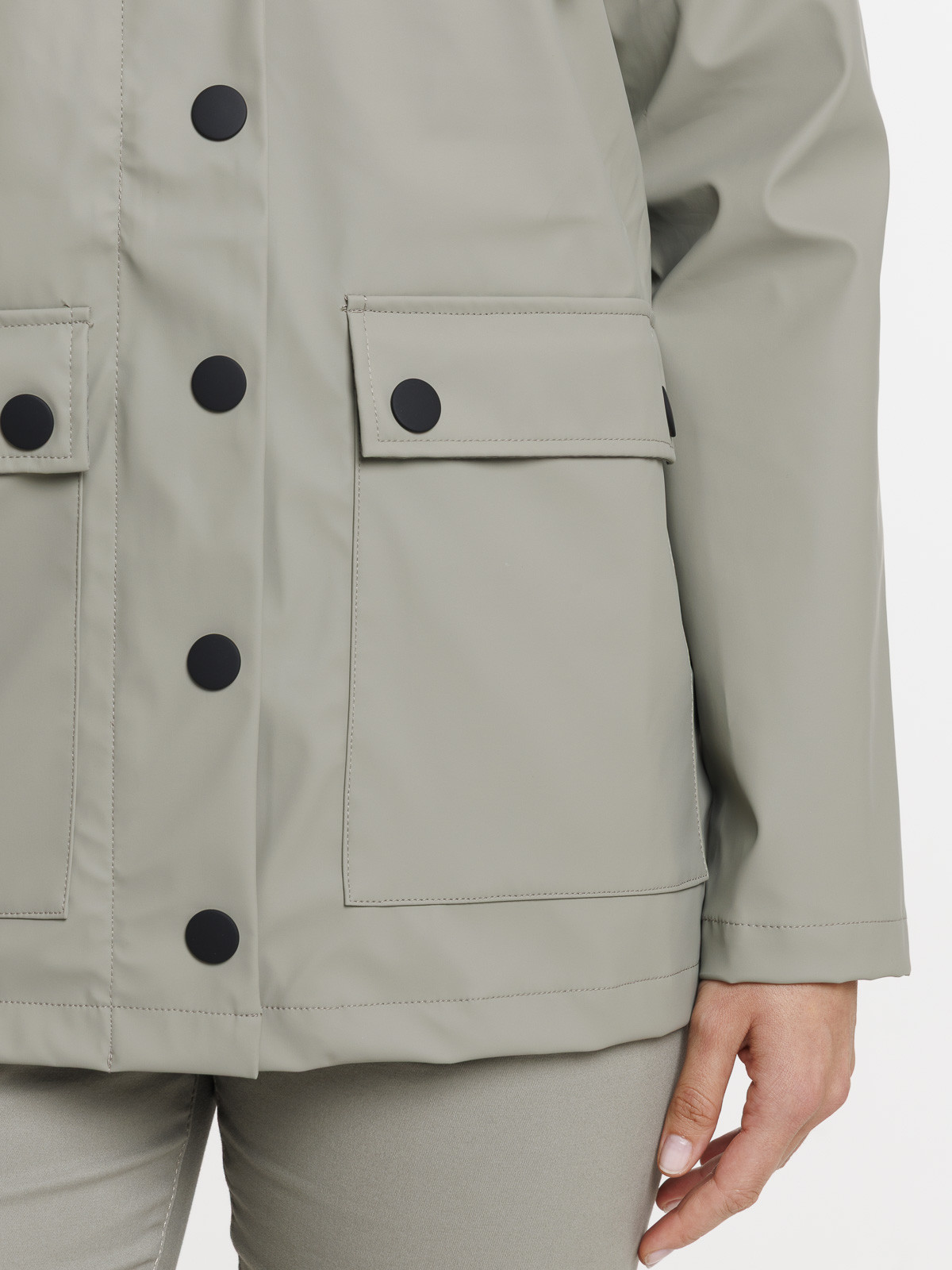 Ciré à capuche tilleul femme