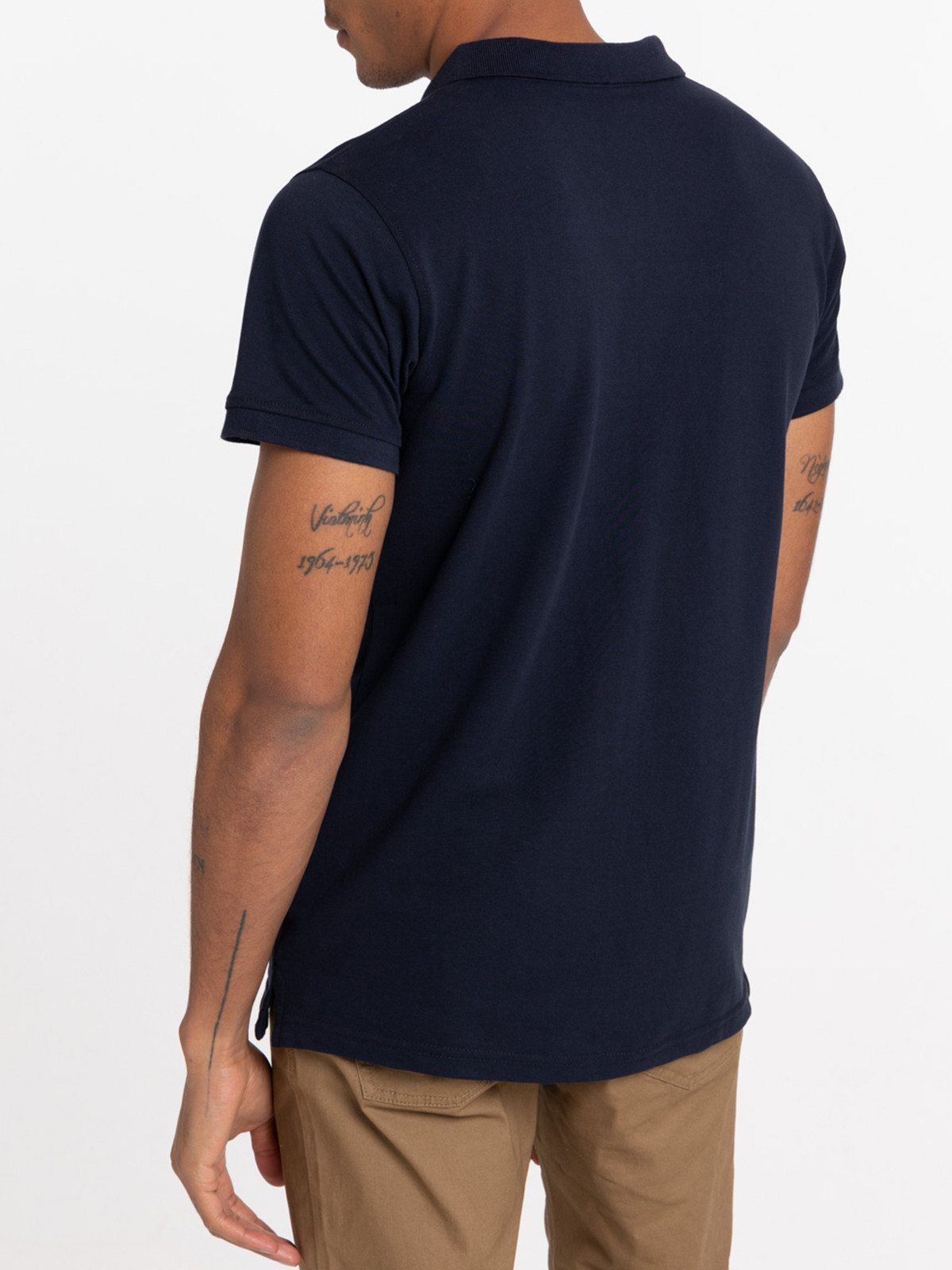 Polo marine 100% coton homme