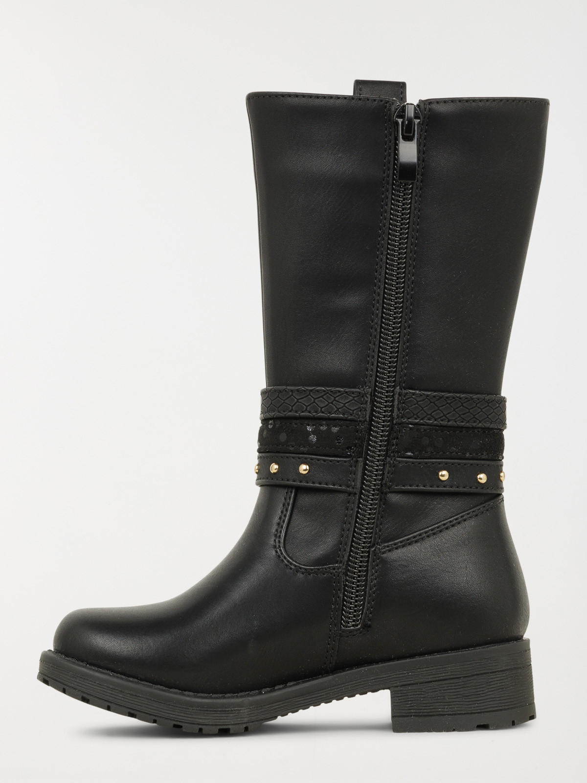 Bottes noires étoile fille (24-30)
