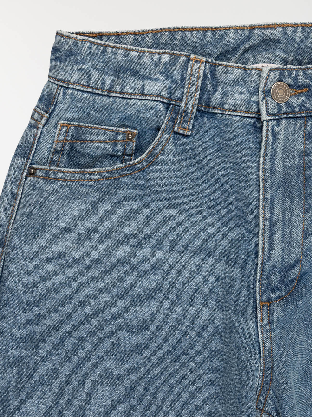 Jean large à revers fille (XXS-M) Jean large à revers fille (XXS-M)