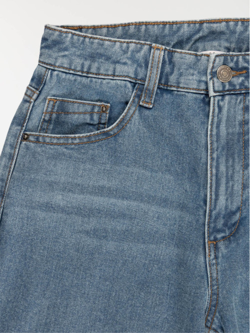 Jean large à revers fille...