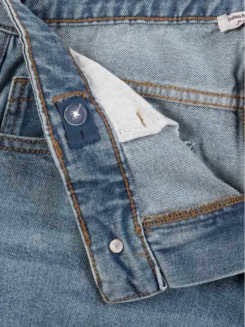 Jean large à revers fille...