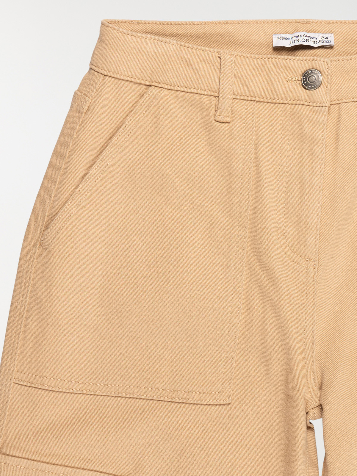 Pantalon cargo camel doux fille (XXS-M)