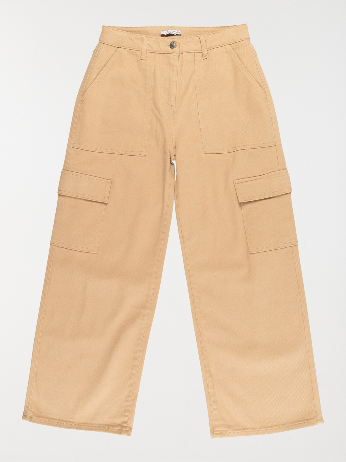 Pantalon cargo camel doux fille (XXS-M)