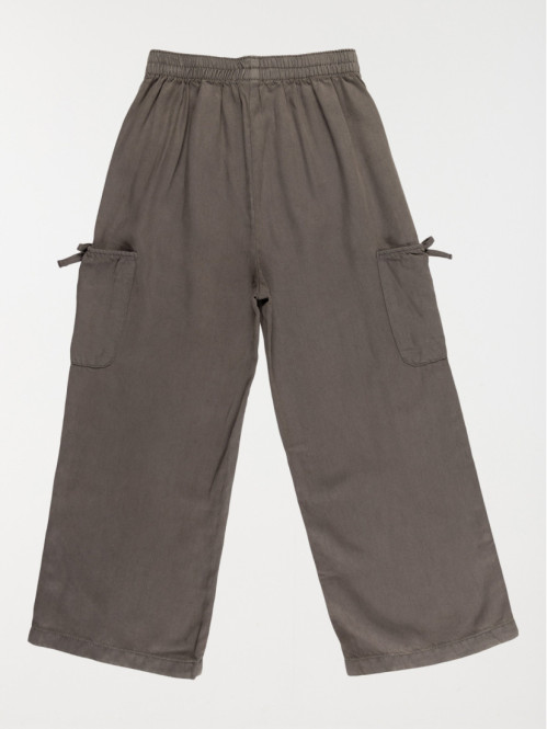 Pantalon large gris fille...