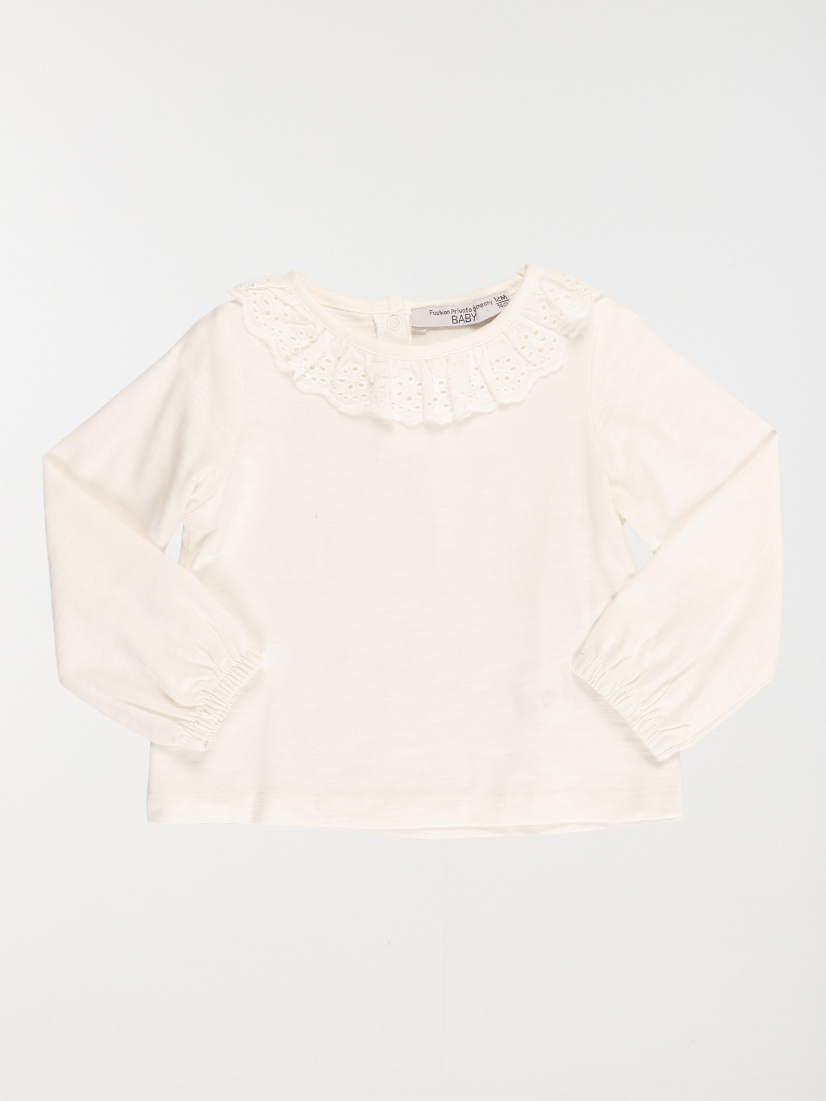 T-shirt col fantaisie fille (3-36M)