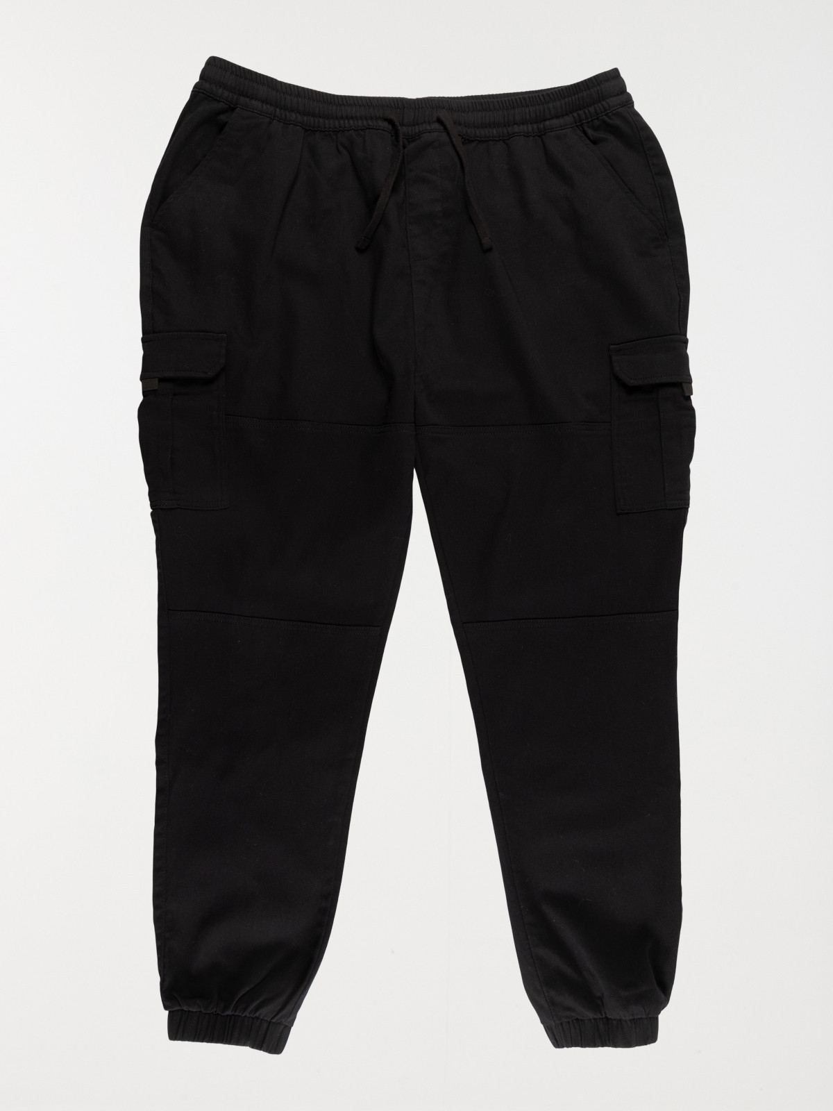 Pantalon cargo noir grande taille homme