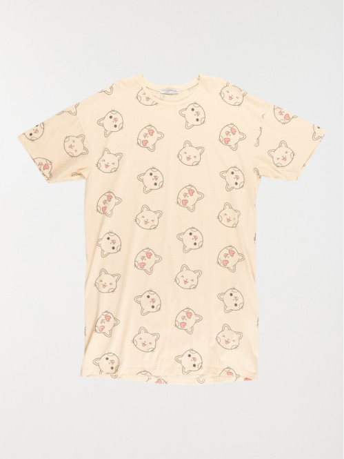 Chemise de nuit chats fille (XXS-M)