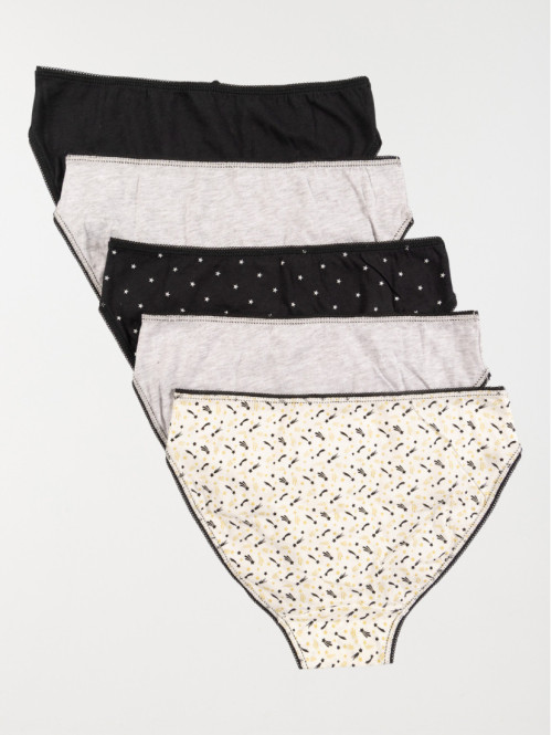 Lot de 5 slips star fille