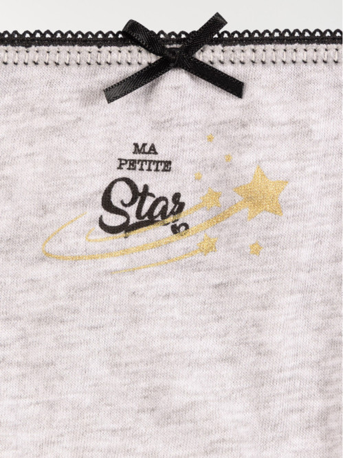 Lot de 5 slips star fille