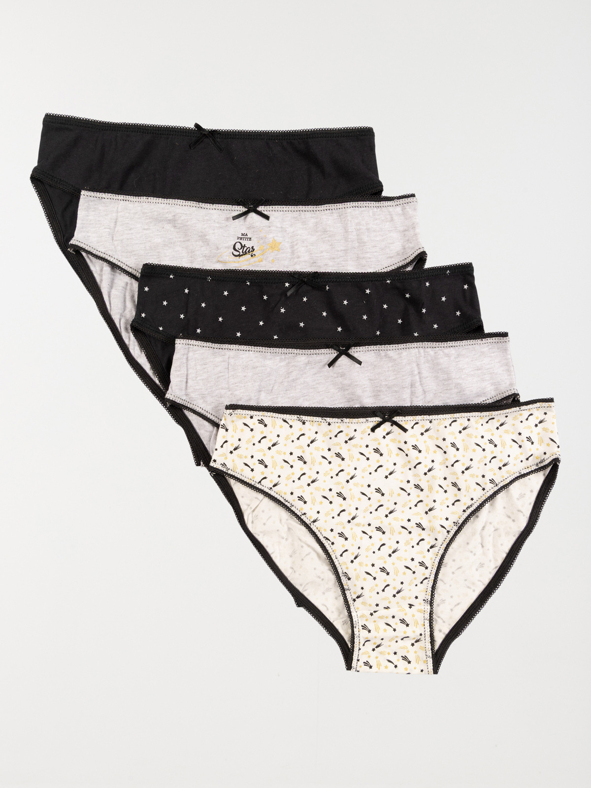 Lot de 5 slips star fille