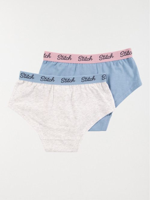 Lot de 2 boxers Stitch fille