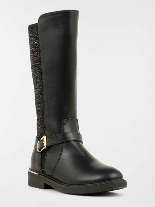 Bottes noires strass fille (31-36)