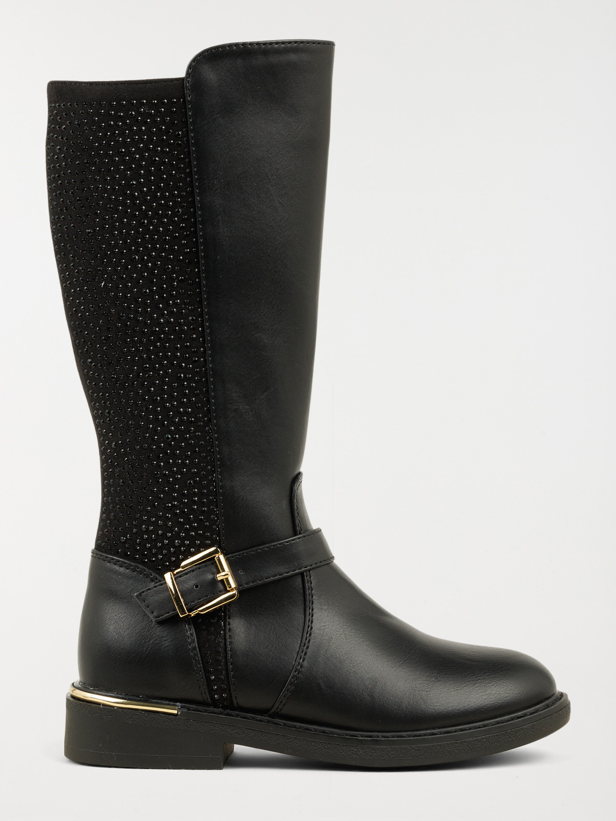 Bottes noires strass fille (31-36)