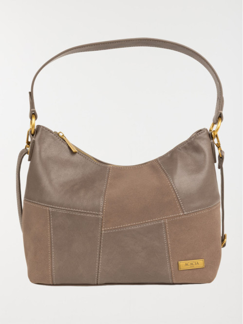 Sac à main bi-matière femme
