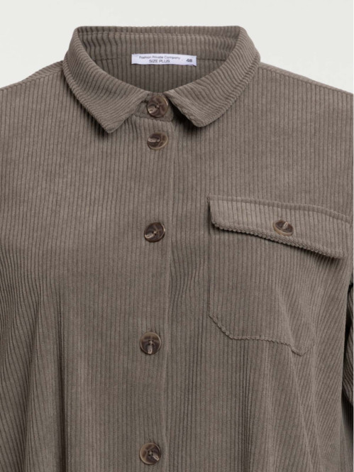 Robe chemise velours grande...