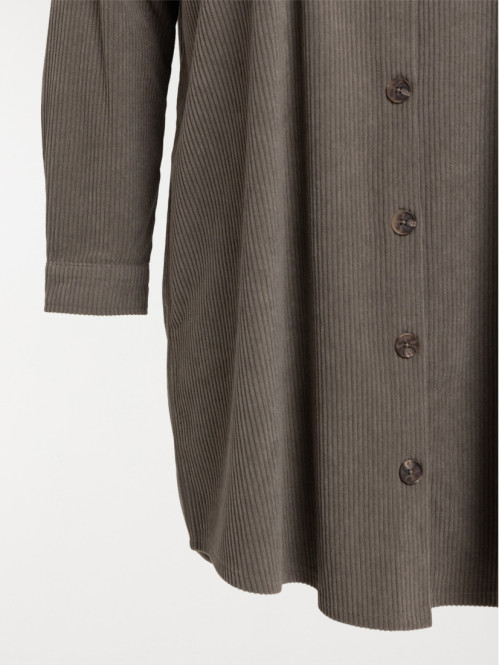 Robe chemise velours grande...