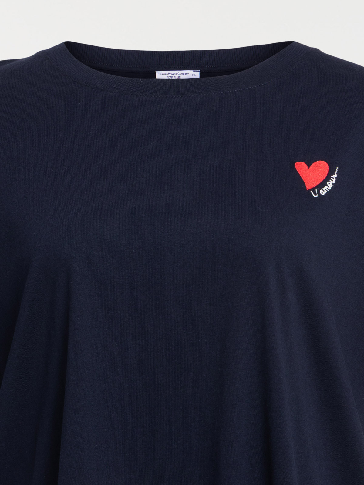 T-shirt coeur rouge grande taille femme