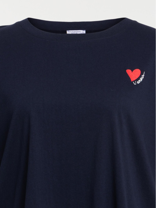 T-shirt coeur rouge grande...