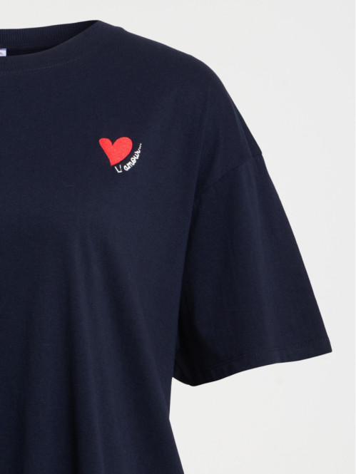 T-shirt coeur rouge grande...